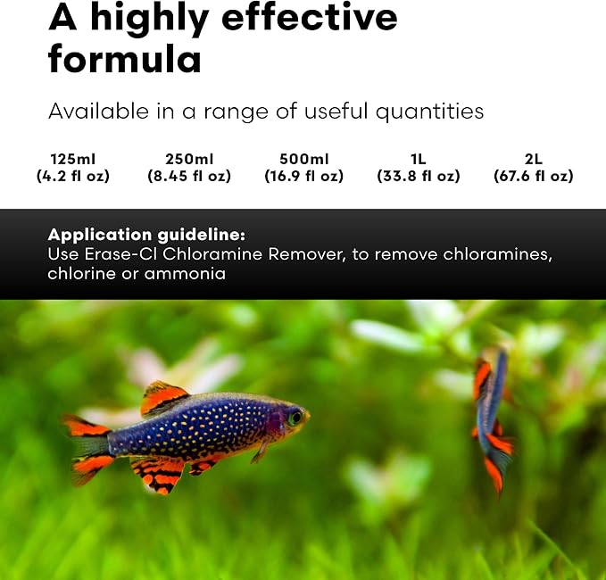 Brightwell Aquatics Erāse-Cl Aquarium Water Conditioner & Detox, 500 ml