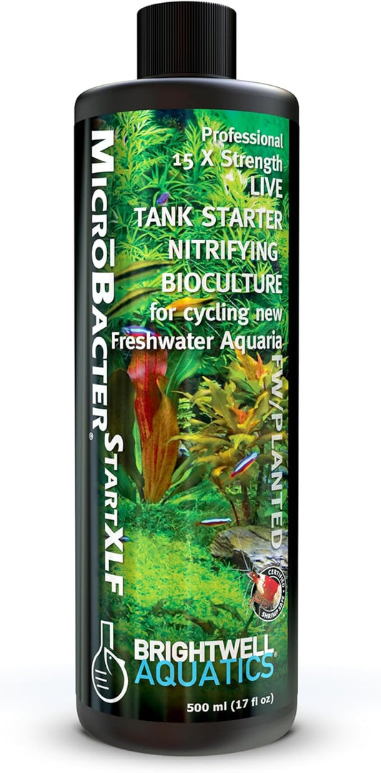Brightwell Aquatics MicroBacter Start XLF Freshwater Tank Starter, 500 ml