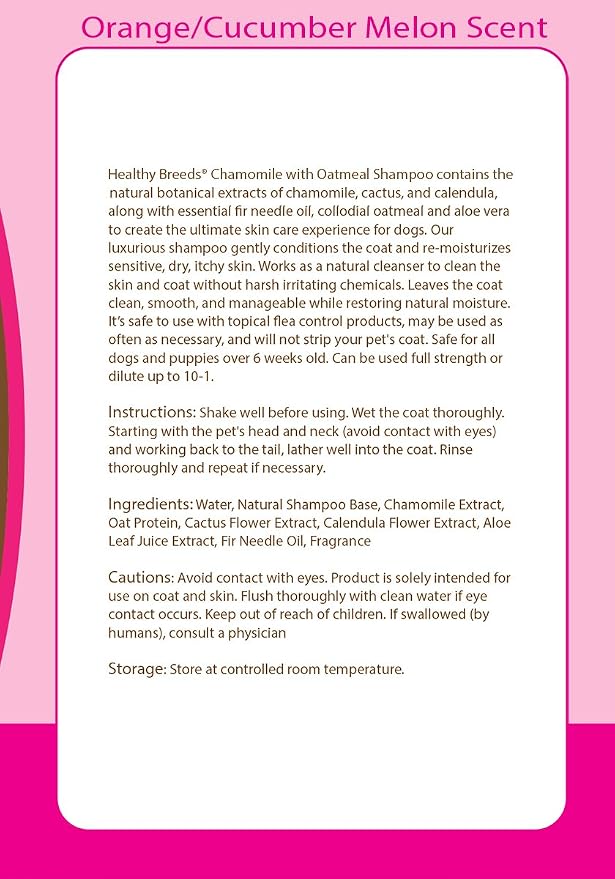 Healthy Breeds Pug Chamomile Soothing Dog Shampoo 8 oz (Pack of 2)