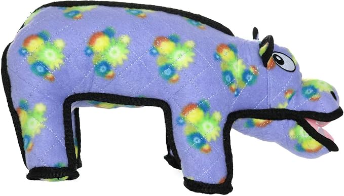 TUFFY® - 2 Pack Original : Hippo Dog Toy : Ultra Durable Plush Dog Toy with Multiple Layers & Reinforced Seams, Washable and Floats, Original Construction