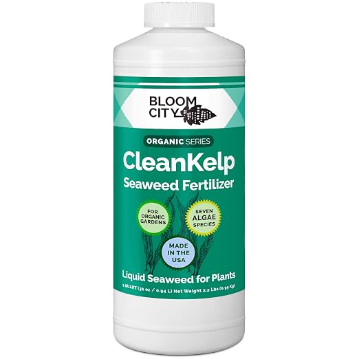 Bloom City Seaweed and Kelp Fertilizer – Liquid Seaweed Supplement for Stronger Roots, Faster Growth & Improved Stress Tolerance, 32 oz
