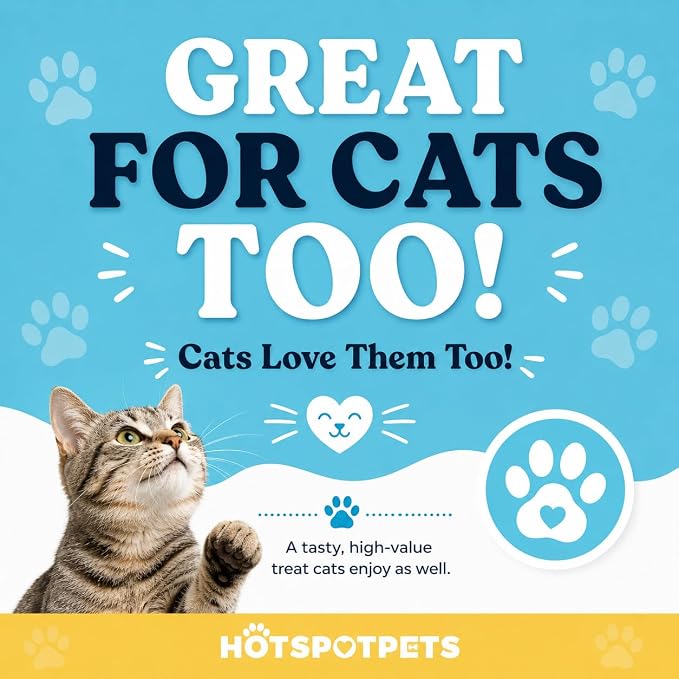 hotspot pets Freeze Dried Chicken Liver Treats for Cats & Dogs -1LB Big Bag~300pcs -Made in USA- Single Ingredient All Natural, Grain-Free - Perfect for Training, Food Topper or Snack