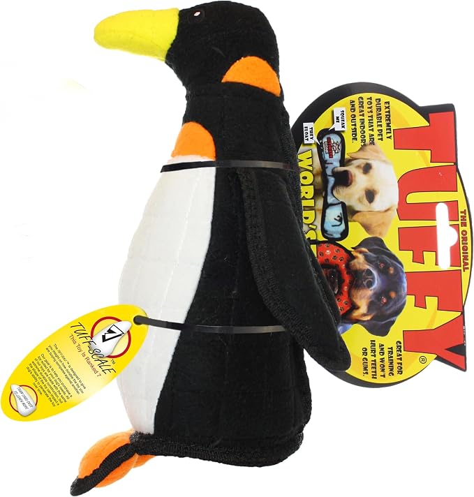 TUFFY® - 2 Pack Original : Penguin Dog Toy : : Ultra Durable Plush Toy with Multiple Layers & Reinforced Seams, Washable and Floats, Original Construction