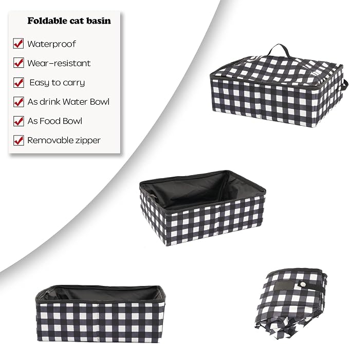 Pop up Large Cat Carrier, 30'' L Kennel Soft Crates with Portable Mini Cat Carrier,Travel Littler Box, Mattress,Food Bowl,4 Stakes and Carry Bag
