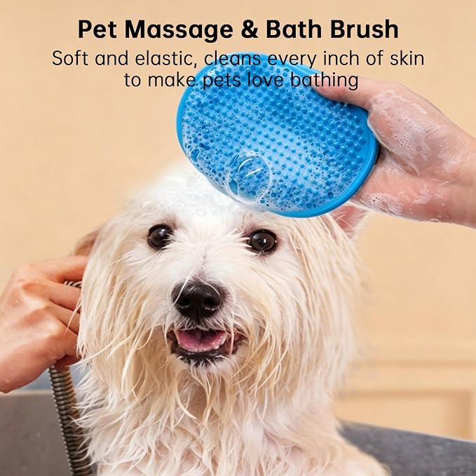 pet pro grooming tool, double-sided undercoat brush and stainless steel pin combflea comb. Ideal for grooming and removing long & matted hair of cats and dogs. (4-piece set)