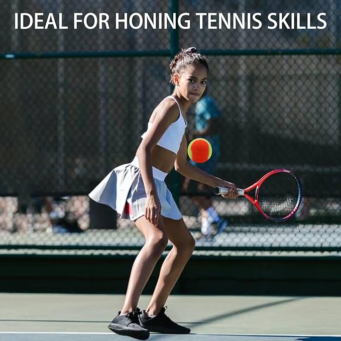 SHYUJAJIE 20 Pack 25%/50%/75% Low Compression Stage Tennis Ball for Beginners Youth Kids Training Practicing Ball with Mesh Bag for Easy Transport