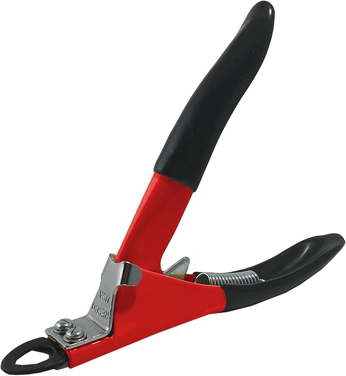 Resco Cat Nail Clippers, Guillotine Cat Claw Trimmer with Comfort Grips, Deluxe Red