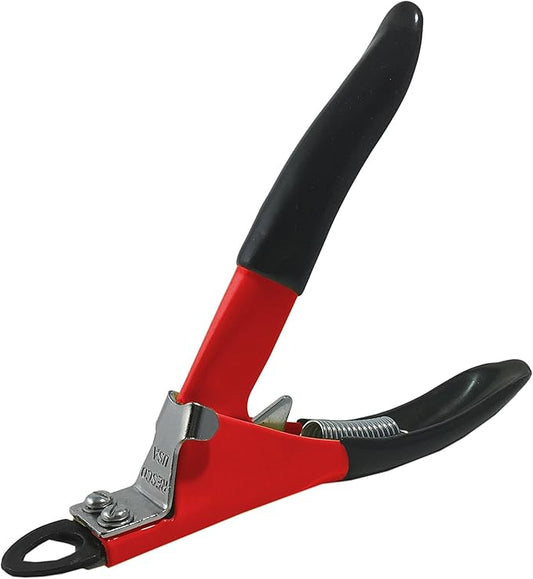 Resco Cat Nail Clippers, Guillotine Cat Claw Trimmer with Comfort Grips, Deluxe Red