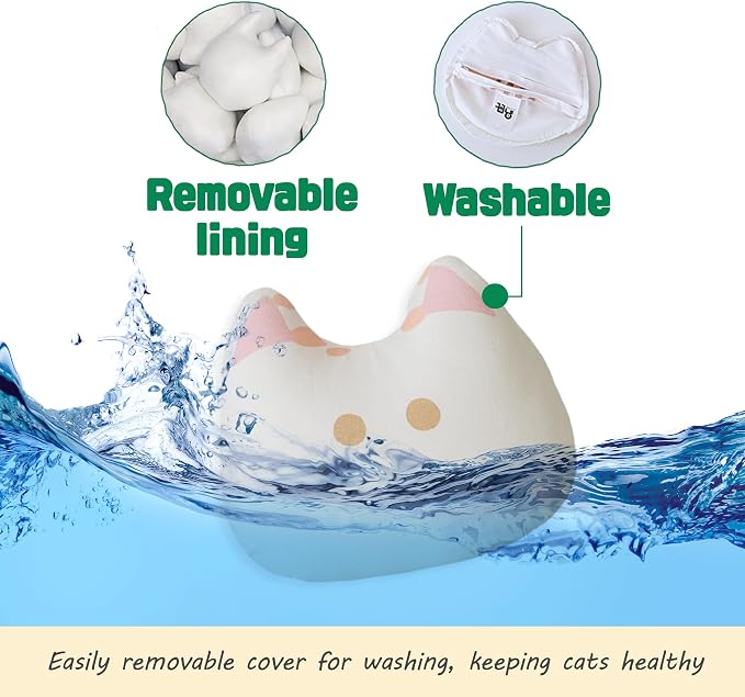 Gororong Premium Large 6" Cats Toy with Natural Catnip Inside for Indoor Cats - Bite Resistant & Refillable Cat Toys (Kkomi)