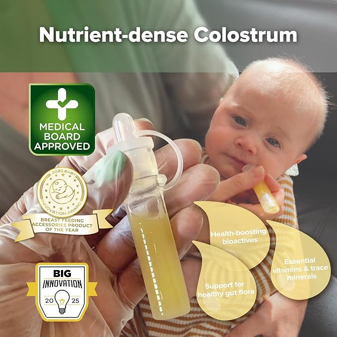 haakaa Colostrum Collector Kit Breast Milk Collector with Cotton Cloth Wipe and Storage Case, Ready-to-Use, Reusable, 4ml/6pcs | World-first design, 3-in-1 Collector, Safe food-grade silicone-BPA Free, Ready-to-use pack,Replace disposable syringes
