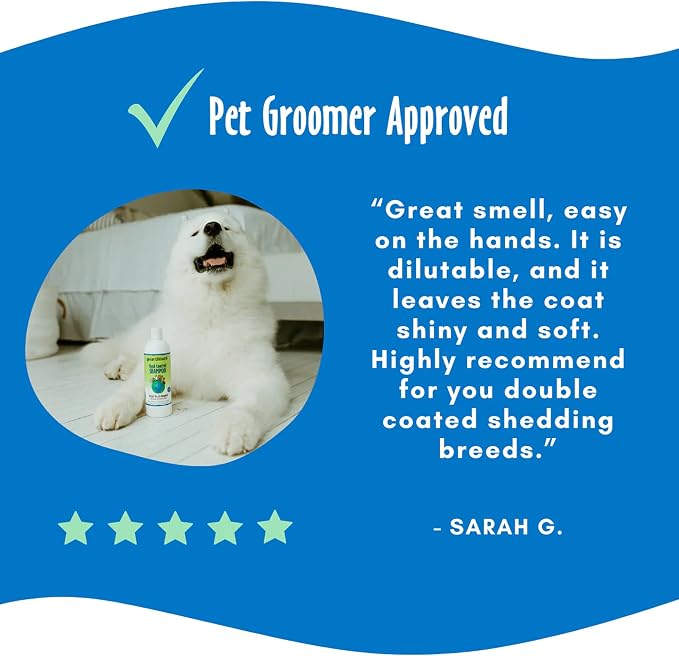 earthbath, Green Tea & Awapuhi Shed Control Dog Shampoo - Cruelty Free Dog Shampoo, Helps Relieve Shedding & Dander, Gentle Dog Wash, Made in USA, Dog Bathing Supplies - 16 Oz (1 Pack)