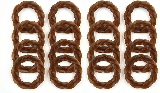 No Rawhide Puppy Teething Rings – Pumpkin & Sweet Potato (16 Rings) Grain Free Rawhide Alternative Teething Treats for Puppies