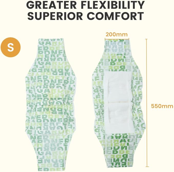Gardner Pet Male Dog Diapers Disposable 30 Ct, Male Dog Wraps with Wetness Indicator & Flashdry Gel Technology, Dog Diapers Male for Puppy Training, Marking, Incontinence, Travel - Small