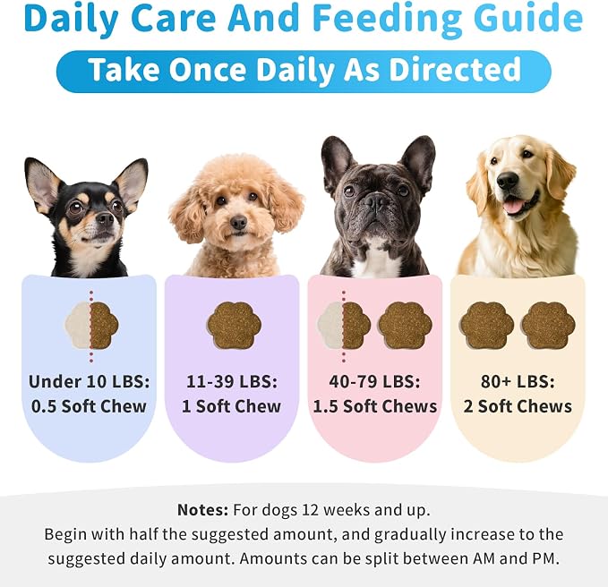 Calming Chews for Dogs - Advanced Calming Treats for Dogs Anxiety, Stress, Separation, & Thunder, Relaxation with Ashwagandha & L-Theanine, Non-Drowsy Alternative to Melatonin, Chicken Flavor, 90Ct