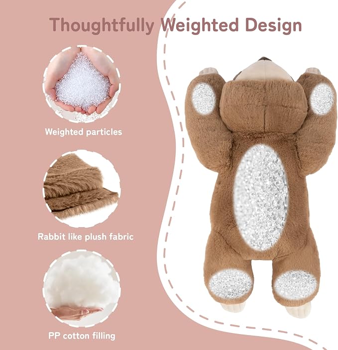 Niuniu Daddy 20" | 3.3 Pound Weighted Sloth Stuffed Animal Plushie for Adults & Kids, Large Weighted Lap Pillow for Comfort, Soft Sensory Stuffy Toy as Gift for Holidays