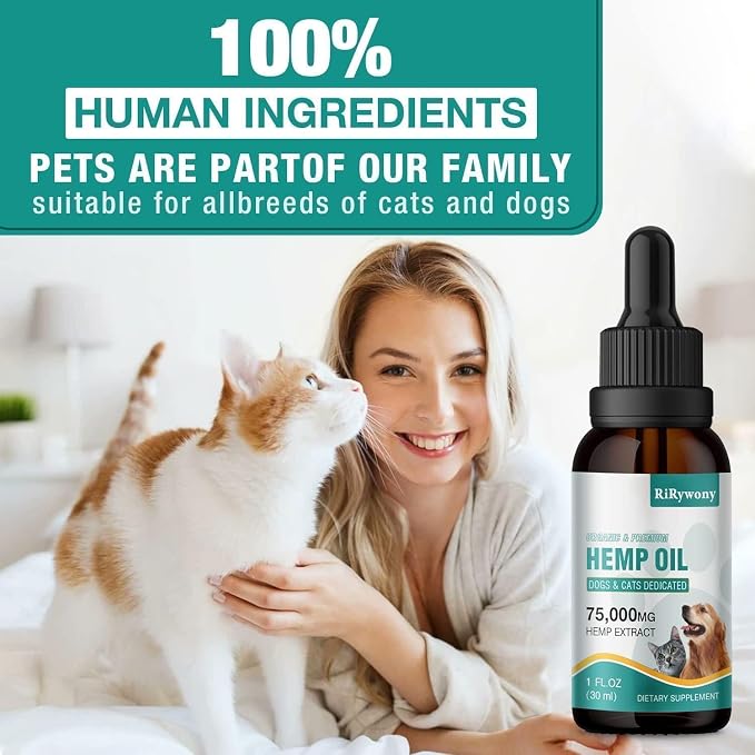 Hemp Oil for Dogs and Cats 6 Packs - Anxiety,Pain,Stress,Arthritis Sеizures Rеlief - Organic Pet Calming Drops Dog Relaxants - Skin Нiр Jоint Hеalth