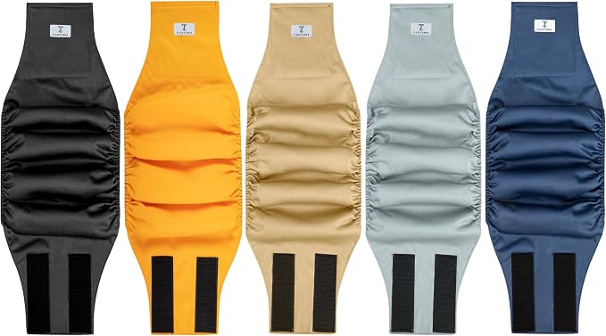 5 Pack Dog Diapers Male,Reusable Leakproof Pet Soft Dog Belly Band Wraps,Male Dog Diaper High Absorbency,Wider Washable Belly Band for Doggy Incontinence and Puppy Training