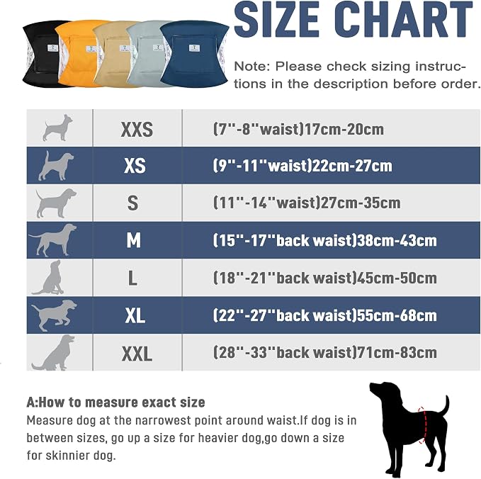 5 Pack Dog Diapers Male,Reusable Leakproof Pet Soft Dog Belly Band Wraps,Male Dog Diaper High Absorbency,Wider Washable Belly Band for Doggy Incontinence and Puppy Training