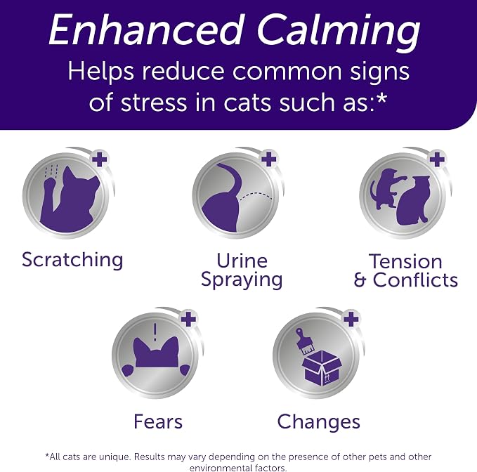 FELIWAY Aroma Diffuser, Optimum Cat, Enhanced Calming Pheromone, 48 mL | 30 Day | Starter Kit | Translucent | Pack of 2