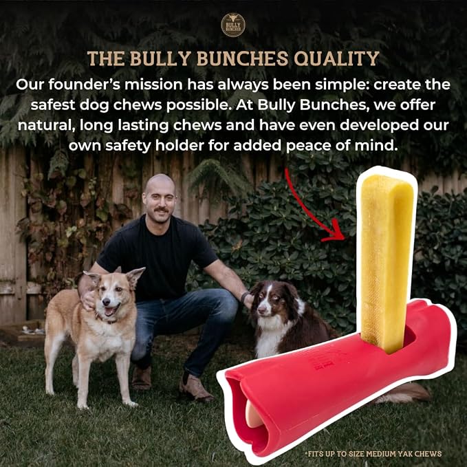 Bully Bunches Mega Authentic Yak Cheese Himalayan Chews for Giant Dogs & Super Aggressive Chewers - All Natural Dog Treat Dental Chews, Made with Real Yak Milk - Lactose & Rawhide Free (2 PK)