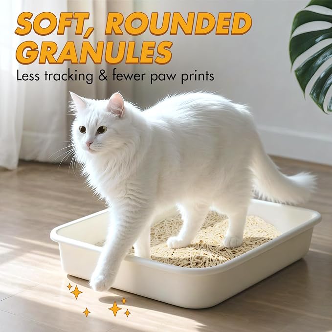 Happy & Polly Tofu Cat Litter – Fast Clumping, Flushable, Ultra Absorbent, Low Tracking, 100% Natural Raw Materials with Coconut Charcoal – 22 LB(5.5LB*4 Bags)