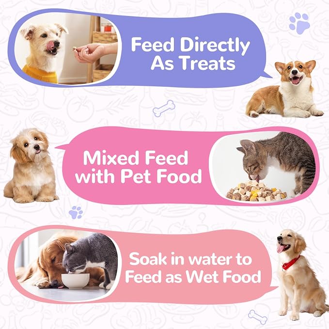PAWUP Freeze Dried Duck Liver & Quail Egg Yolk Cat Treats, Dog Liver Treats, High Protein Snack for Dogs, Cats, Healthy Single Ingredient, Rawhide Free, Grain Free
