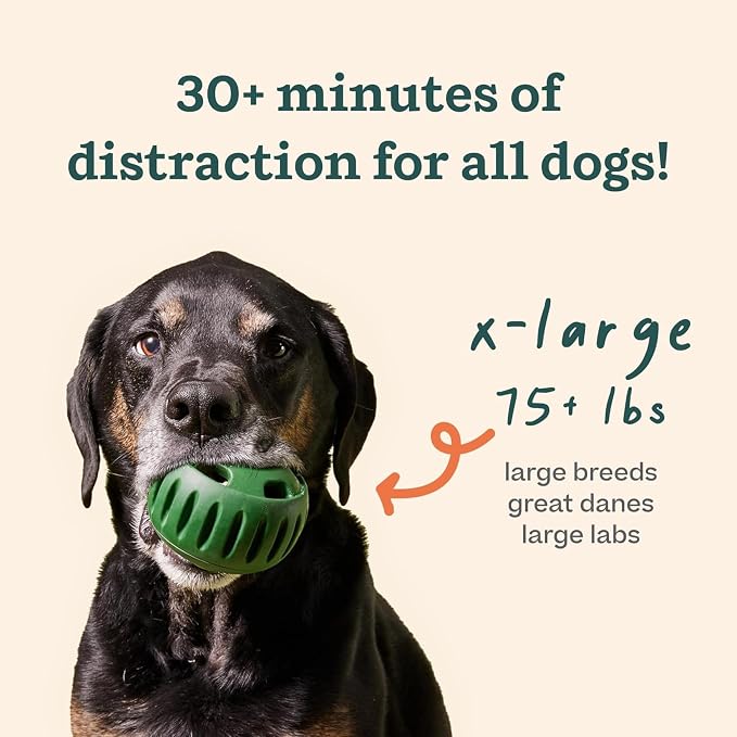 WOOF Pupsicle - Long-Lasting Interactive Dog Ball Toy to Keep Your Pup Busy and Distracted - Safe for Dogs - Low-Mess Design - Dog Toys for XL Dogs 75 lbs and Up