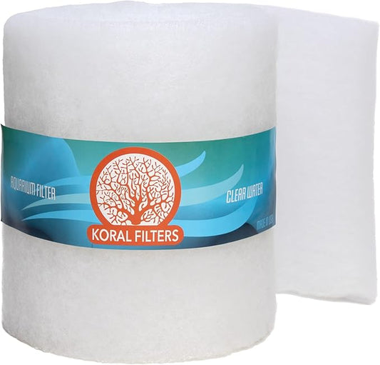 Premium Aquarium Filter Media Pad - Cut-to-Fit Roll, Fresh and Saltwater Safe, Blue & Dye-Free Options, Made in USA (Dye Free, 12"x144" (12 ft) x 0.75")