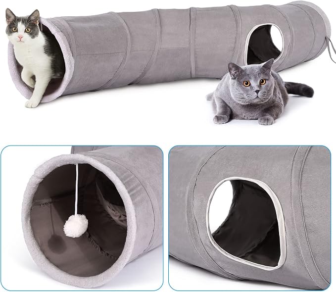 Ownpets Cat Tunnel T-Shape and S-Shape for Cat Kitten Kitty Puppy Rabbit