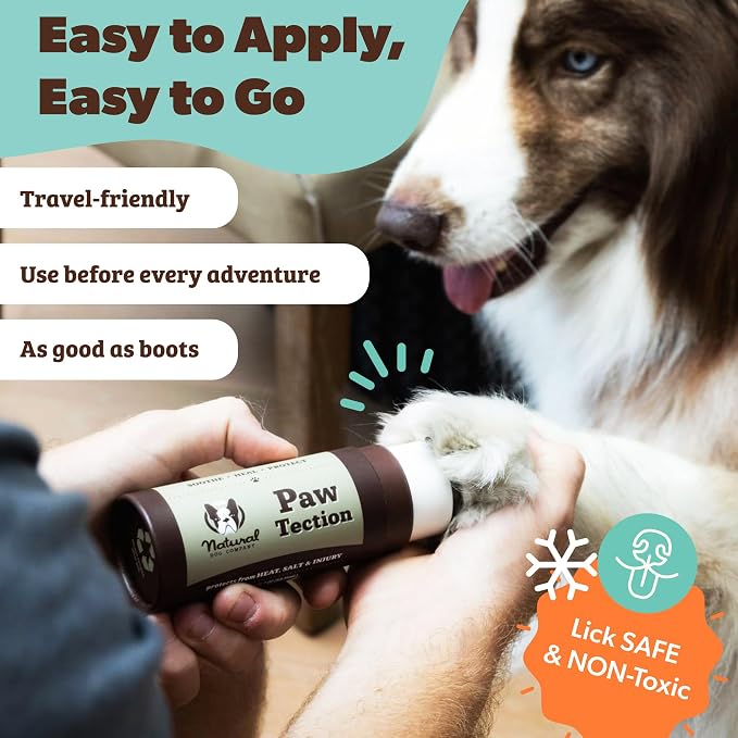 Natural Dog Company Pawtection Bundle with (1) 2 oz. Tin and (1) Travel Size Stick Healing Balm for Dogs