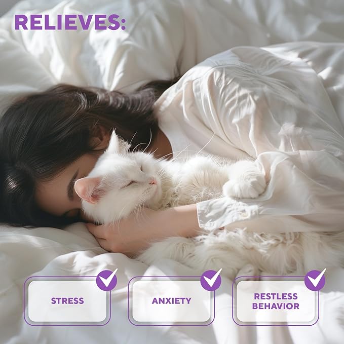 Calming Cat Diffuser Refill & Anti Anxiety Pet Products - Feline Calm Pheromones & Cats Comfort - Stress Relief with New Zone, Fighting with Dogs & Behavior Control (6 Pack (Diffuser not included))