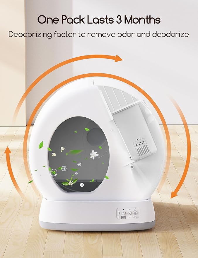 MeoWant Pet Odor Eliminator- 30-Day Continuous Automatic Cat Litter Box Odor Deodorant Gel Only Suitable for MW-SC01/MW-SC02/MW-SC03/ MW-SC09 Cat Litter Box (6Pcs)