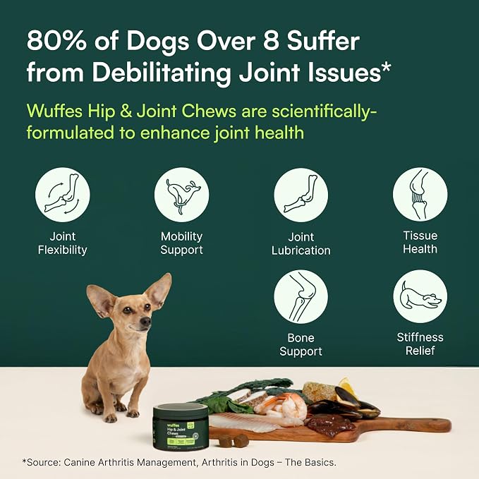 Wuffes Hip & Joint Supplement and Advanced Omega 3 Fish Oil Bundle for Small and Medium Dogs
