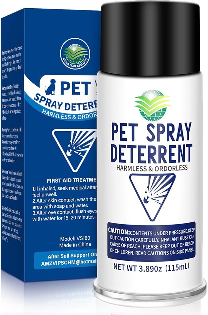 Cat Deterrent Spray Refill, Pet Spray Deterrent System, Motion Activated Cat System, Cat & Dog Odorless & Indoor, Up to 3 Feet Away, Pet Deterrent Spray Refill 1 Pack 3.89Oz