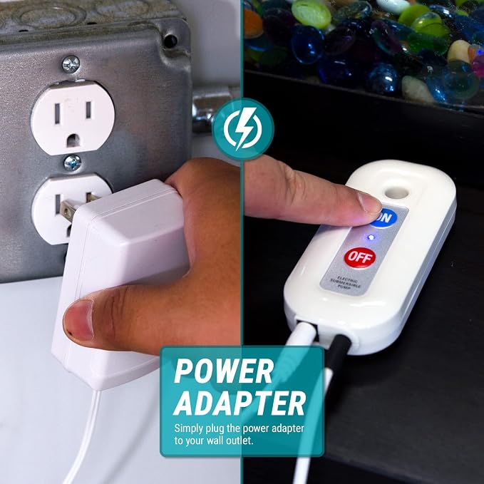 TERA PUMP Aquarium Gravel Cleaner - Electric Automatic Removable Vacuum Fish Tank Water Changer, Sand Washer, Algae Cleaner Filter & 30 ft Hose Up to 8 Liters per Min