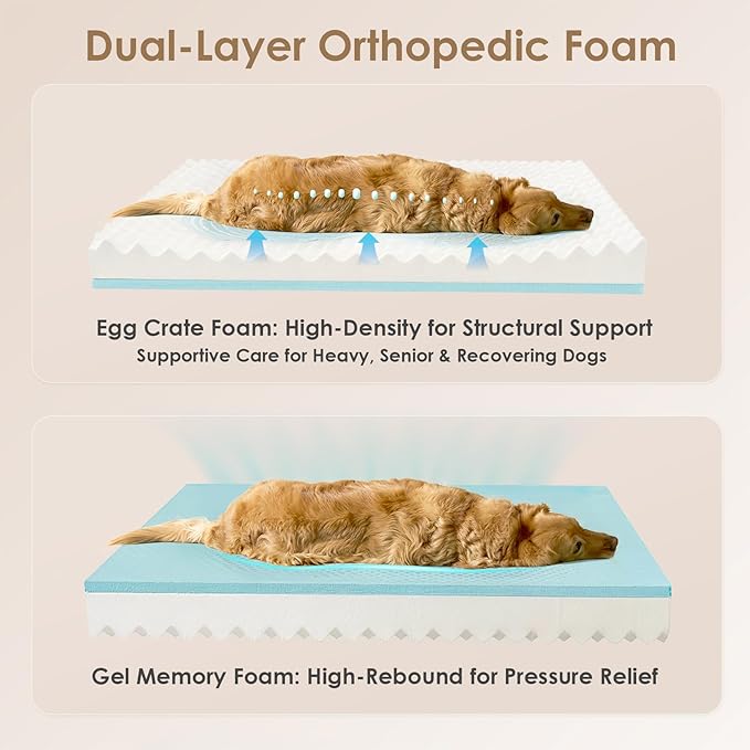 EHEYCIGA Orthopedic Dog Bed for Medium Dog, 35x22x6.5 Inch Memory Foam Dog Couch Bed with Sides, Waterproof Liner & Washable Removable Cover, Bolster Pet Sofa, Dark Green