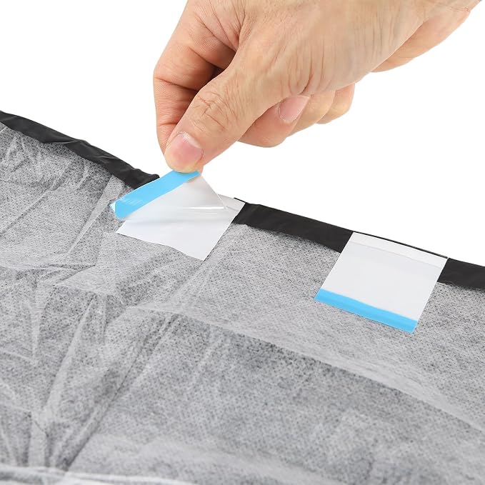CutiePlusU Disposable Diaper Protective Underwear Absorbent Briefs - Black 10 Pieces(Medium 28"-38")