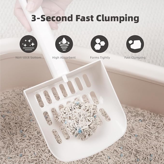 Zutto Nyan 5 in 1 Cat Litter - Superior Odor Control, Fast Clumping, Flushable, Low Tracking, 99% Dust Free. Tofu, Bentonite & Cassava Blend with Natural Deodorizers (5.3lb X 4 Bag)