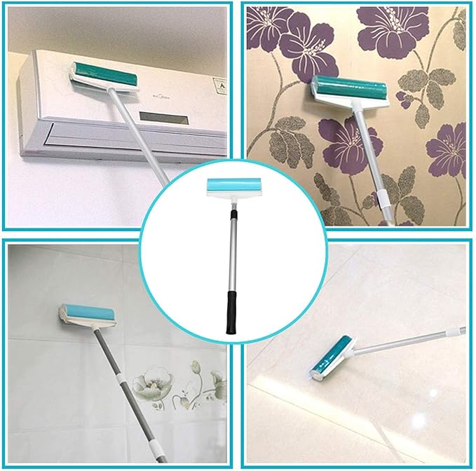 3Pcs Washable Roller Cleaner Lint Sticky Picker Pet Hair Dust Remover Brusher Quickly Plastic + TPR for Clothes Carpets Furnit