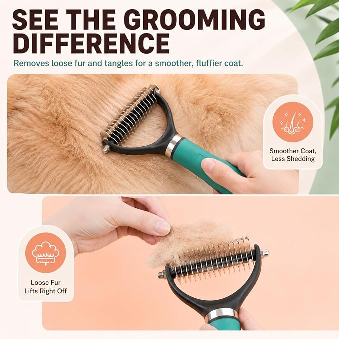 Dog Brush(Peacock Blue Suit)