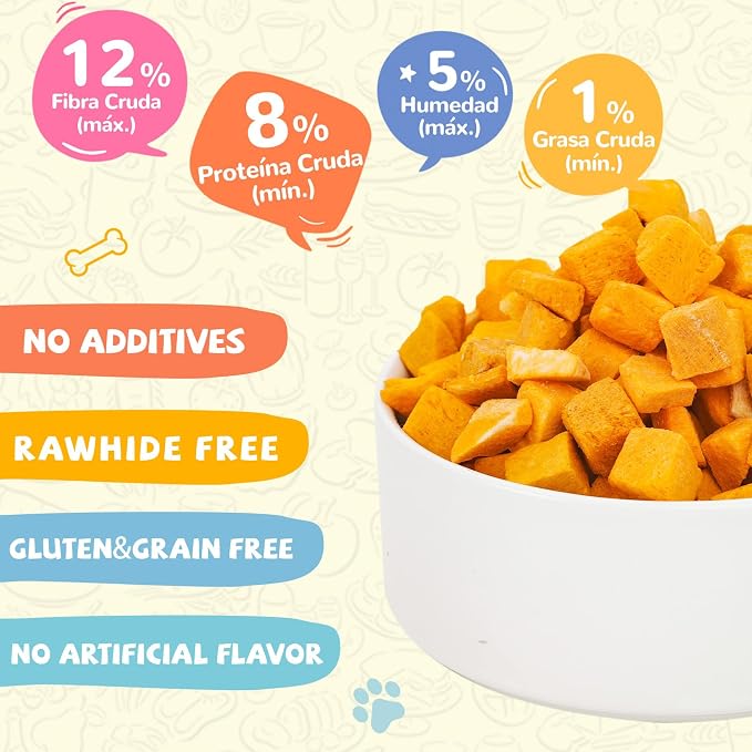 PAWUP Freeze-Dried Pumpkin Treats for Dogs & Cats, Freeze Dried Chicken Heart Pet Treats, High Protein Freeze-Dried Pet Food for Dogs, Cats, Fresh Ingredient