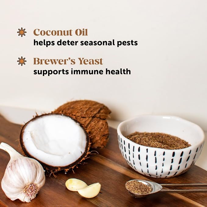 Outdoor Defense Natural Flea and Tick Prevention for Dogs Supplement - Dog Chews to Deter Seasonal Pests with Garlic, Apple Cider Vinegar, Coconut Oil and Brewer's Yeast (Hickory Bacon, 90 Ct)