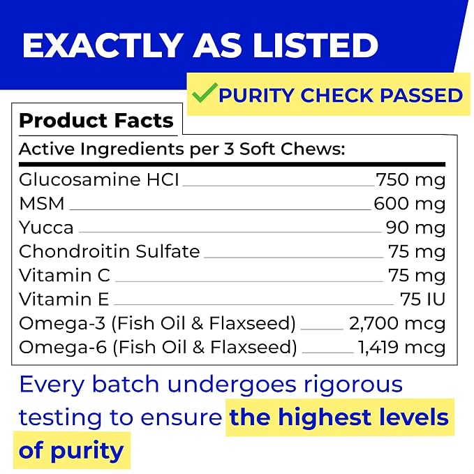 Pawfect Mobility - Glucosamine Treats for Dogs - Hip & Joint Health Supplement Chews w/Omega-3, Chondroitin, MSM - Made in USA - Joint Pain Relief - Hip & Joint Care - 240ct (Pack of 2)