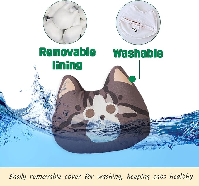 Gororong Interactive Catnip Toy for Indoor Cats – Refillable, Bite-Resistant, Handmade in Korea with Natural Catnip for Active Play & Exercise(Gga mi)