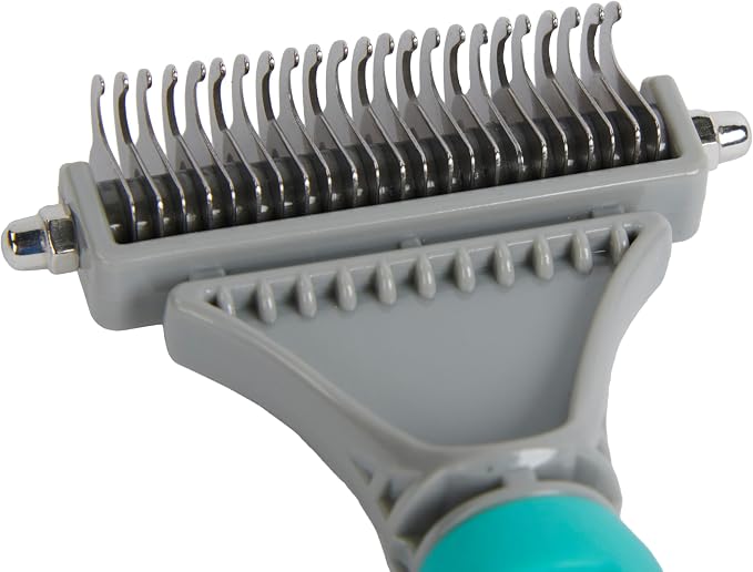 GROOMER ESSENTIALS Double-Sided Deshedding Rake 12/23 Blades