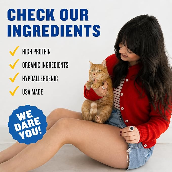 Winnie Lou Grass-Fed Bison Heart Bits Cat Treats, 3 Packs - Single Ingredient, High Protein Cat Food Snacks, Grain Free & Made in the USA, with Taurine, Iron & Zinc for Healthy Cats