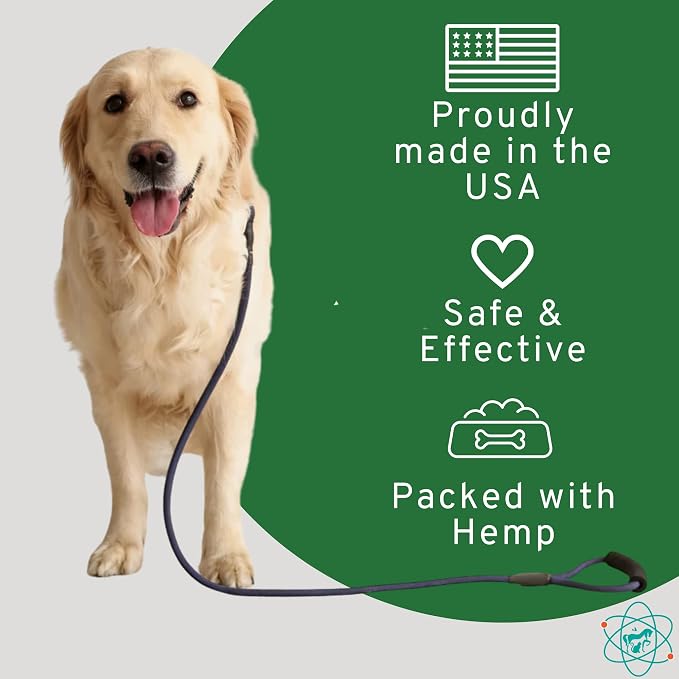 Hemp Dog Hip and Joint Supplement with Glucosamine Chondroitin MSM, Turmeric for Dogs, Calming Chew for Stress and Anxiety, 120 Soft Chews, Chicken Flavor, Made in USA