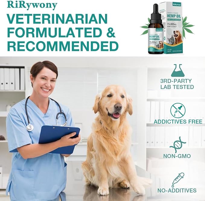Hemp Oil for Dogs and Cats 6 Packs - Anxiety,Pain,Stress,Arthritis Sеizures Rеlief - Organic Pet Calming Drops Dog Relaxants - Skin Нiр Jоint Hеalth