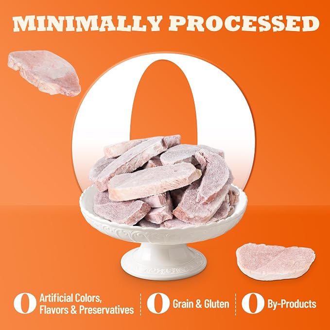 Freeze Dried Dog Treats, Single Ingredient Duck Breast Slices, Healthy Dog Treats for Medium & Large Dogs, Human Grade, Low Calorie, Grain Free Training Snacks for Dogs - 6.7oz