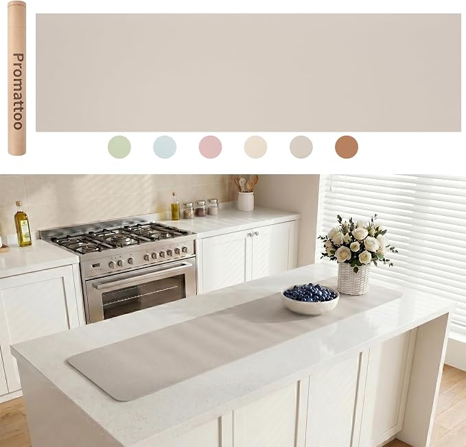 Extra Large Silicone Mat for Countertop & Table with Gift Tube Packaging, Thickened Non-Slip Heat Resistant Table Protector, Cuttable Waterproof Kitchen Prep & Kids Craft Mat